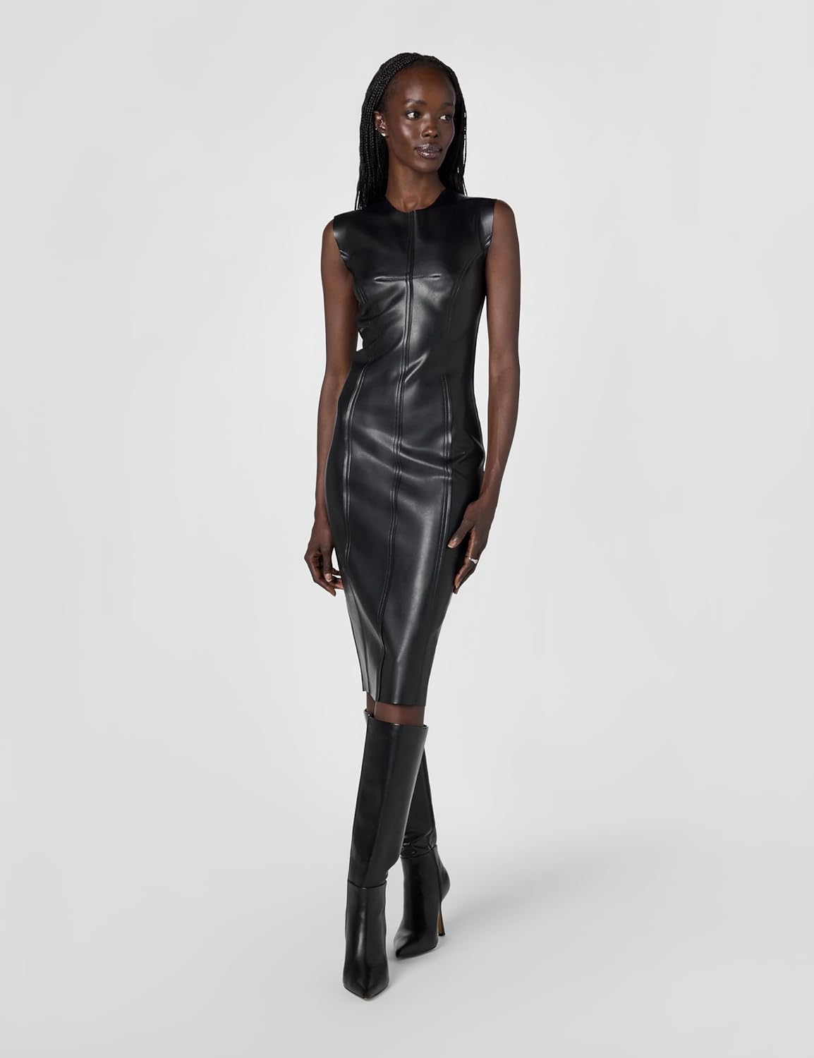 Norma Kamali Women's Sleeveless Grace Pencil Dress Below Knee