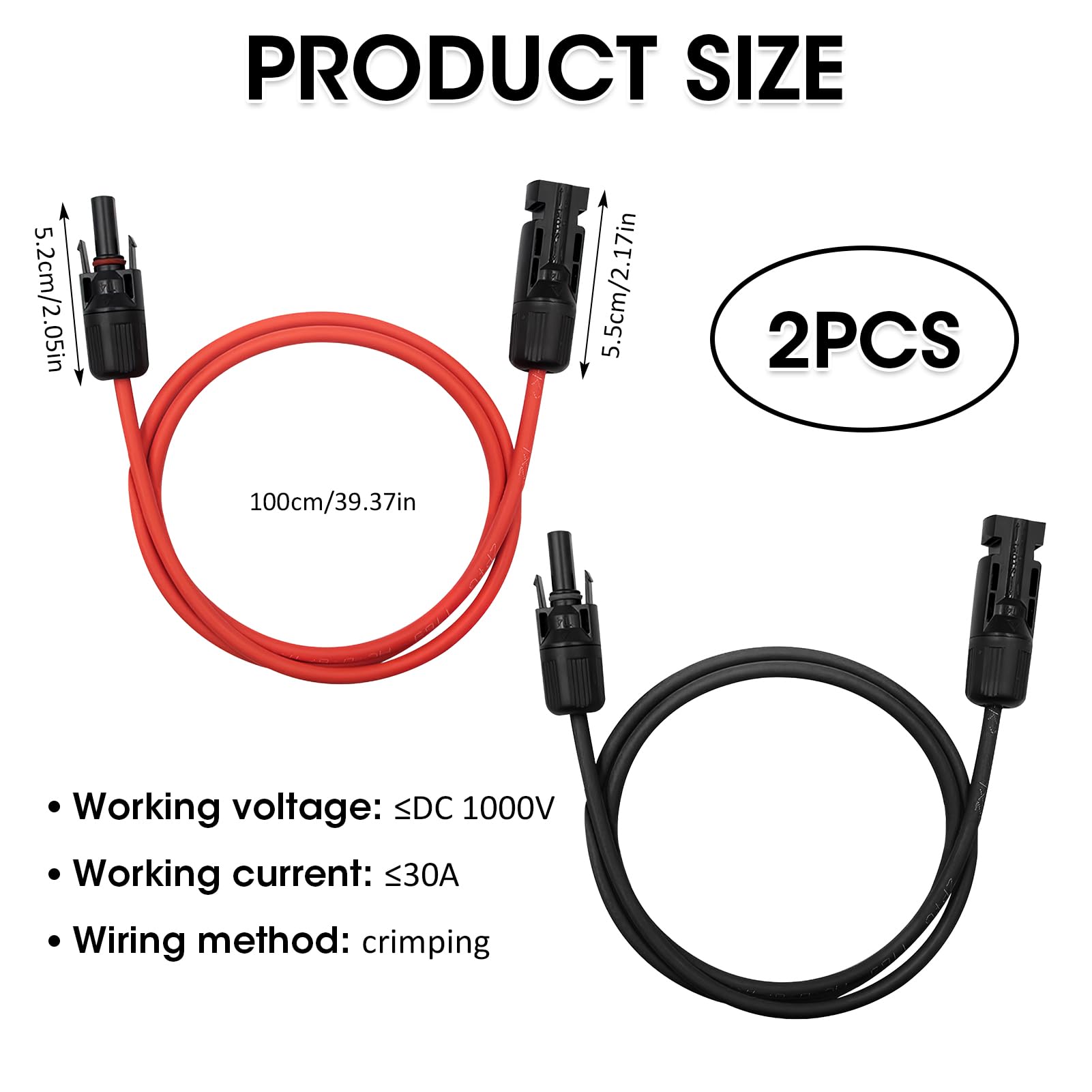 Cavo Pannello Solare Professionale (da 1 A 2 Pin) Connettore Y MMF+FFM - Foto 2