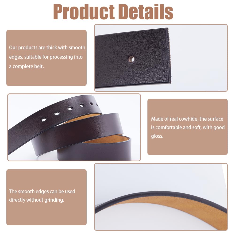 Ceinture de remplacement en cuir véritable pour hommes, longueur 3.5cm
