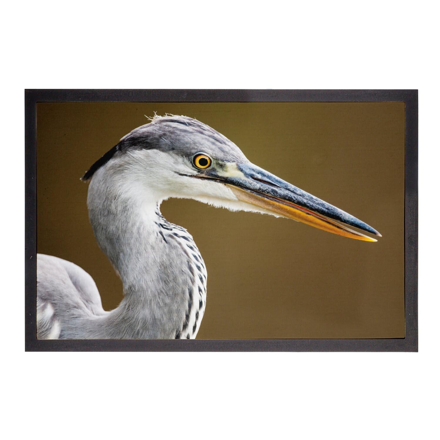 Paillasson héron cendré tapis entrée anti saleté oiseau