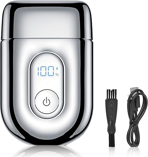 Maquinilla de afeitar eléctrica para hombres, afeitadora eléctrica de aluminio para mujeres, mini afeitadora de aluminio con doble cuchillas