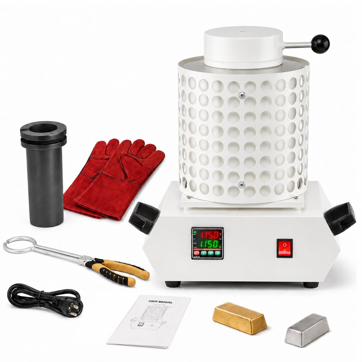 Piec do topienia złota, Do złota srebra miedzi aluminium 3kg