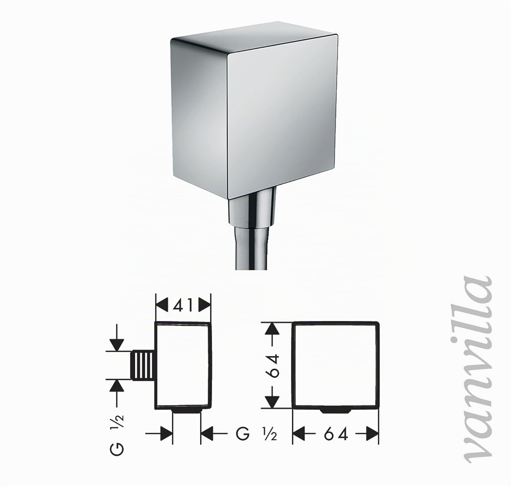 vanvilla Duschsystem Unterputz mit Duscharmatur Hansgrohe poliert HG33