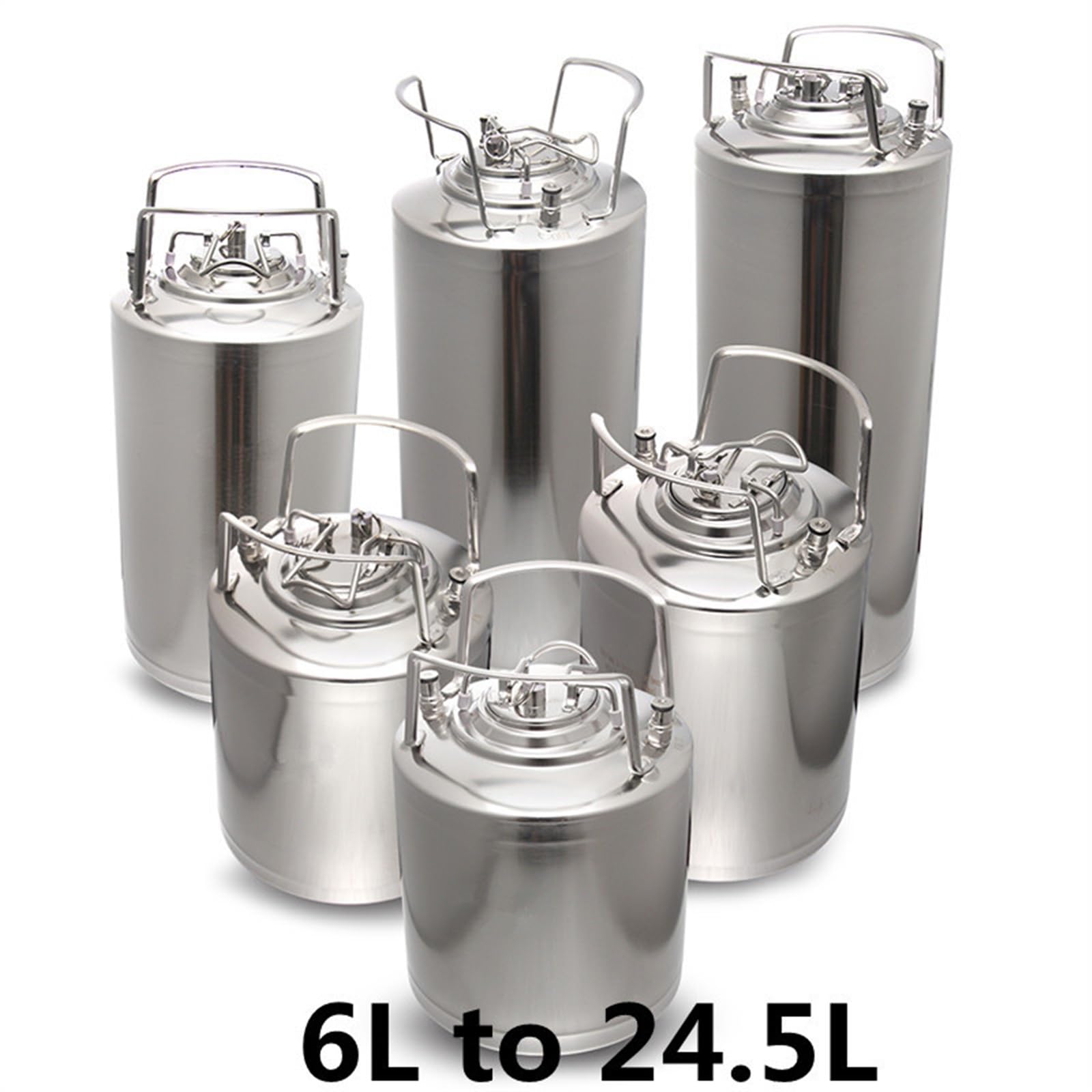 Beczka na piwo 6 do 24,5 l 304 dzbanek do kawy z azotem ze stali nierdzewnej Beer Keg Mini Keg Beer Growler Warzenie piwa(18.5L)
