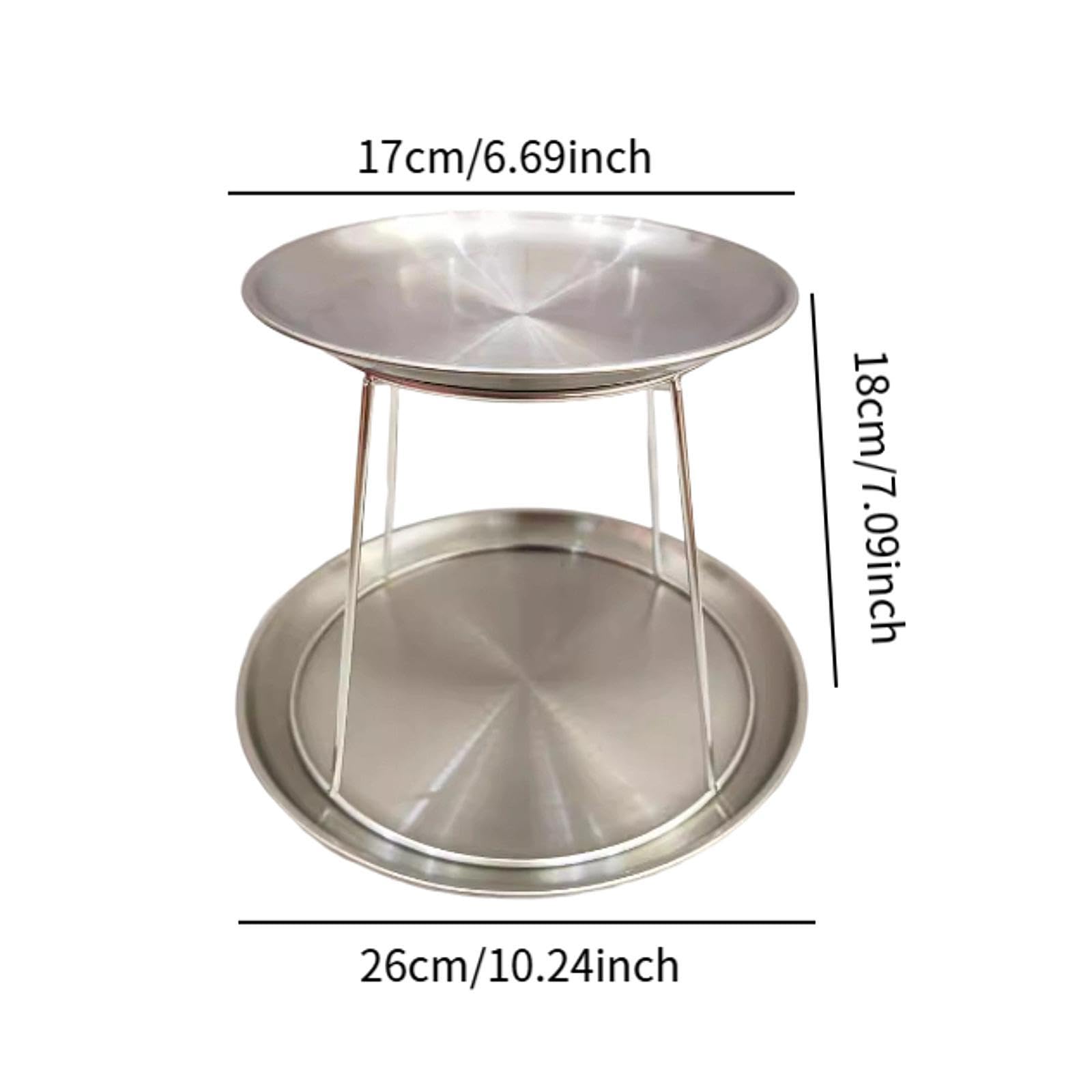 Soporte para servir mariscos, estante de 2 niveles para ostras, almejas, camarones y aperitivos, exhibición ligera para fiestas y eventos