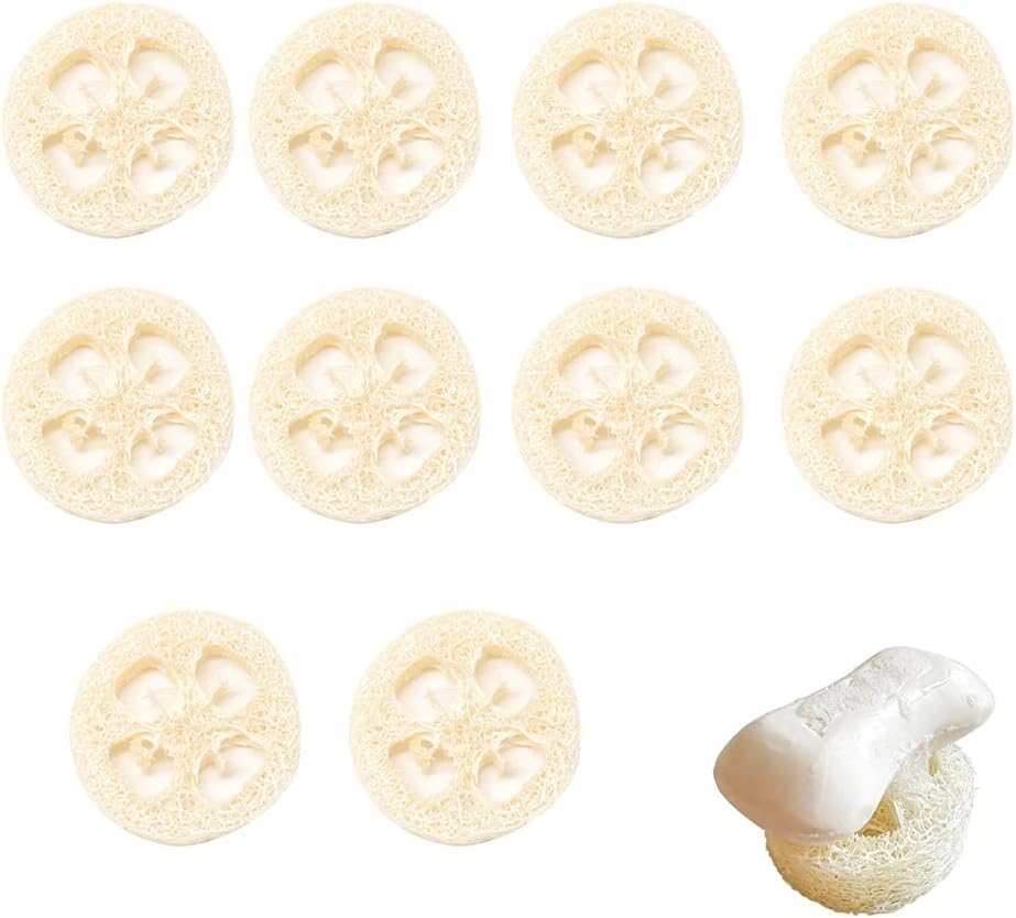 10 Pack Bar Soap Holder Self Draining Soap Dishes Soap Saver Lifting Pads Natural Loofah Soap Dish for Shower Soap Dishes Bathroom Hair Shampoo Bar Conditioner Bars Kitchen Dish Soap Bar