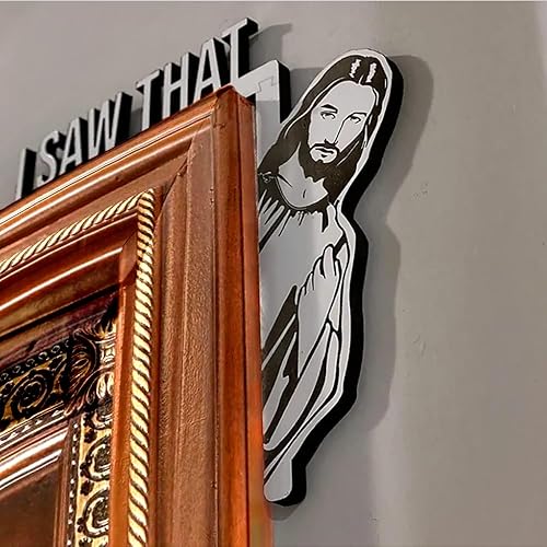 Miniatura 3 de Letrero de marco de puerta de Jesús, decoración de esquina de puerta de Jesús, ampliamente utilizado en esquinas de marco de puerta, marcos de