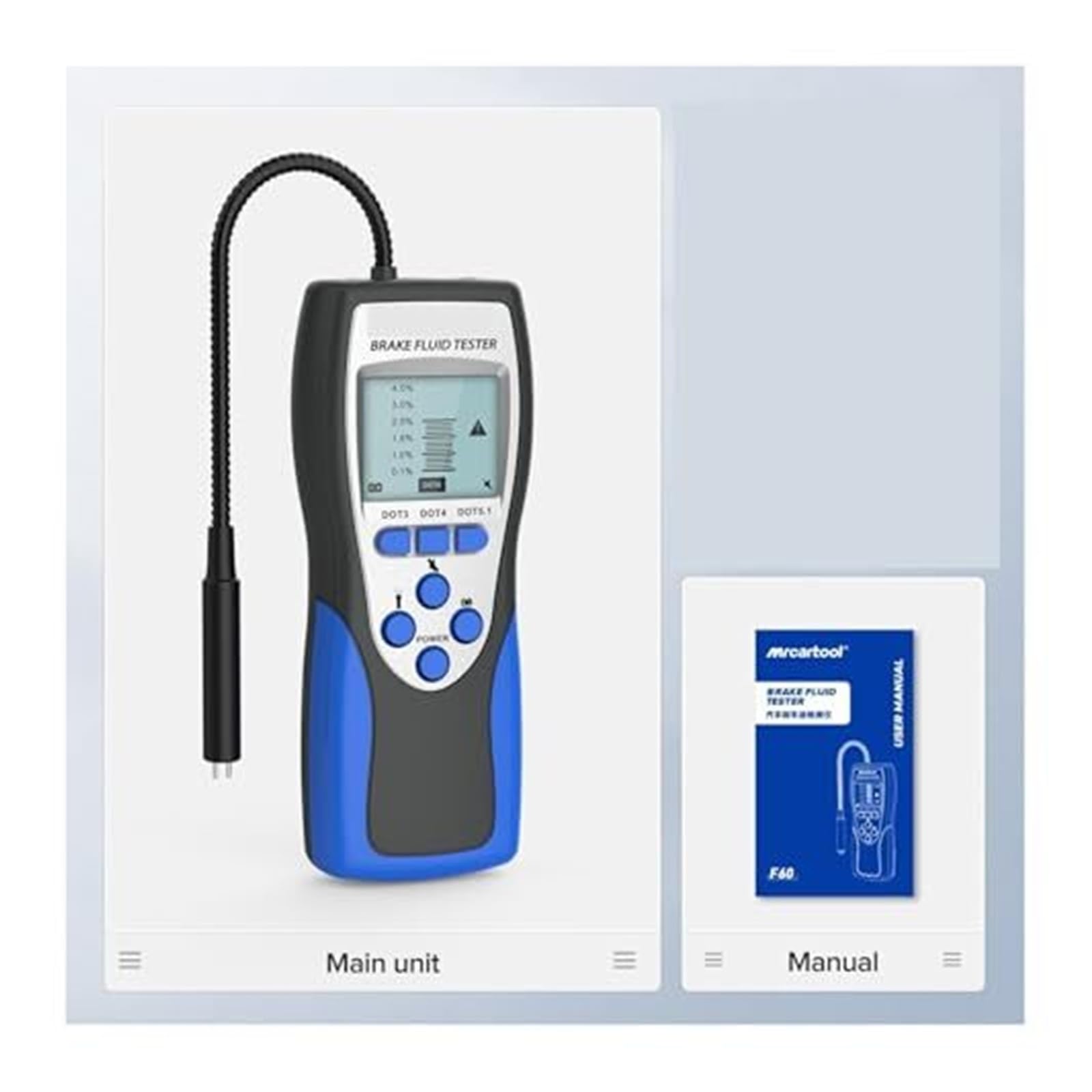 Tester del liquido dei freni con display a LED, dispositivo portatile for il controllo della qualità e dell'olio motore