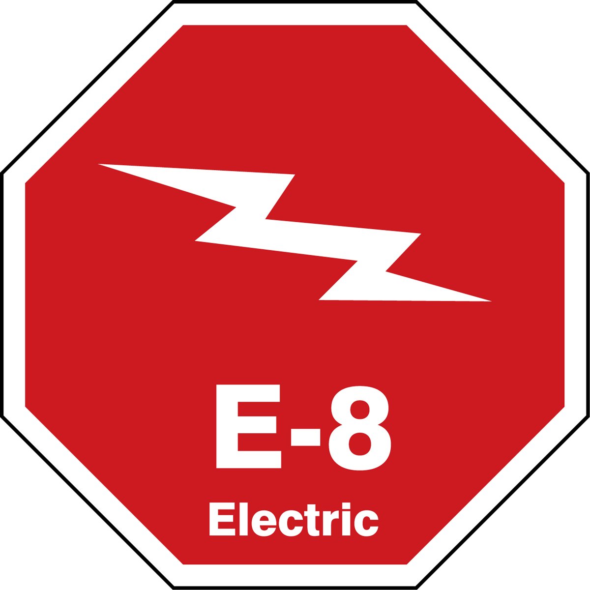 Étiquettes d'identification E-8 source d'énergie Accuform TDK308XVM