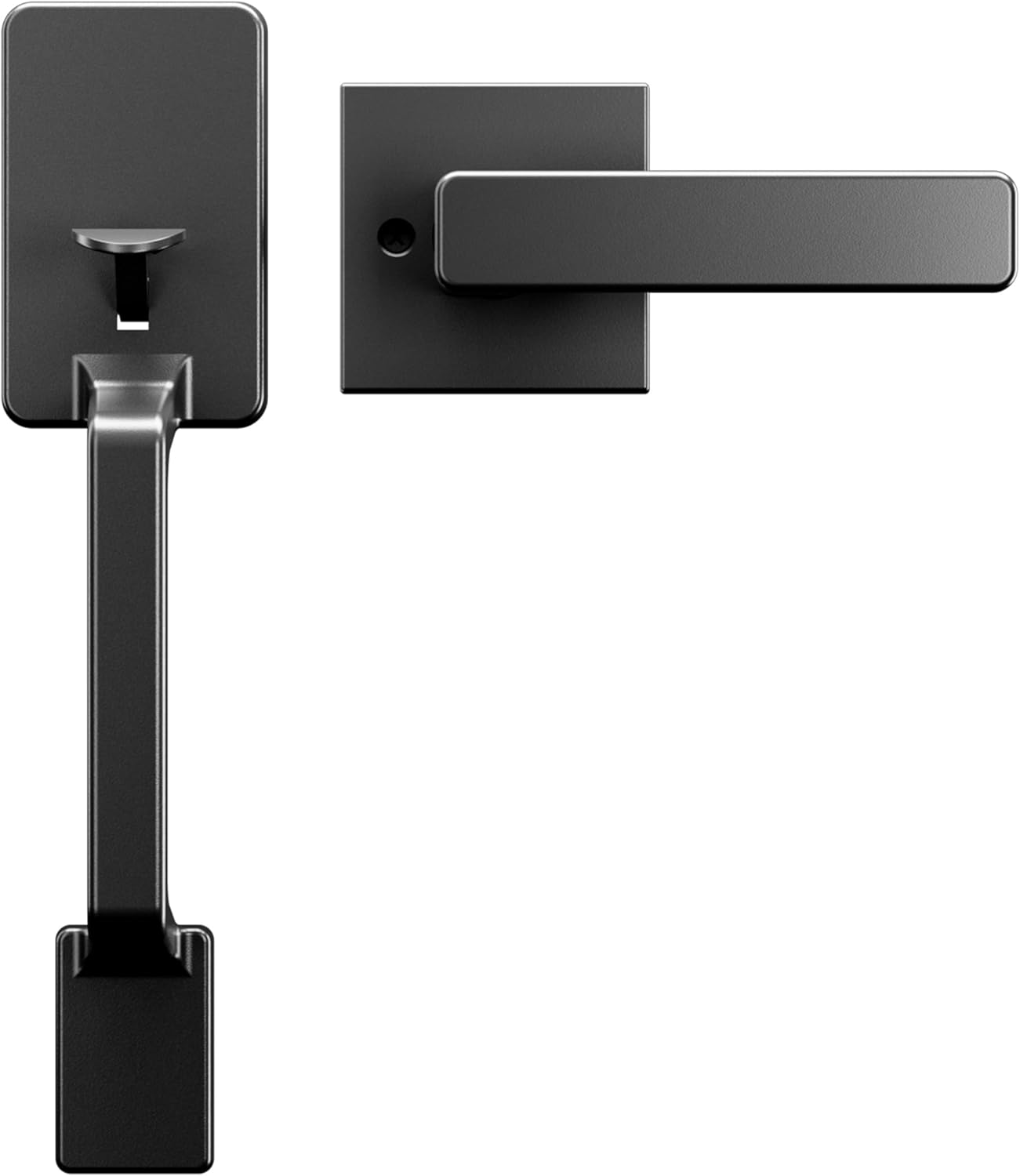 Philips Front Door Handle No Lock, Entry Handleset Exterior with Interior Handed Lever, Modern Front Door Handle,Deadbolt Not Included, Matte Black