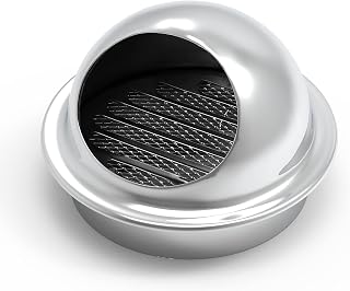 Powrocket 3 Inch Stainless Steel Soffit Vents,Round Air Vent Cover,Air Vent Louver Grill Cover Built in Fly Screen Mesh for Home Office Bathroom Kitchen Ventilation (75mm)