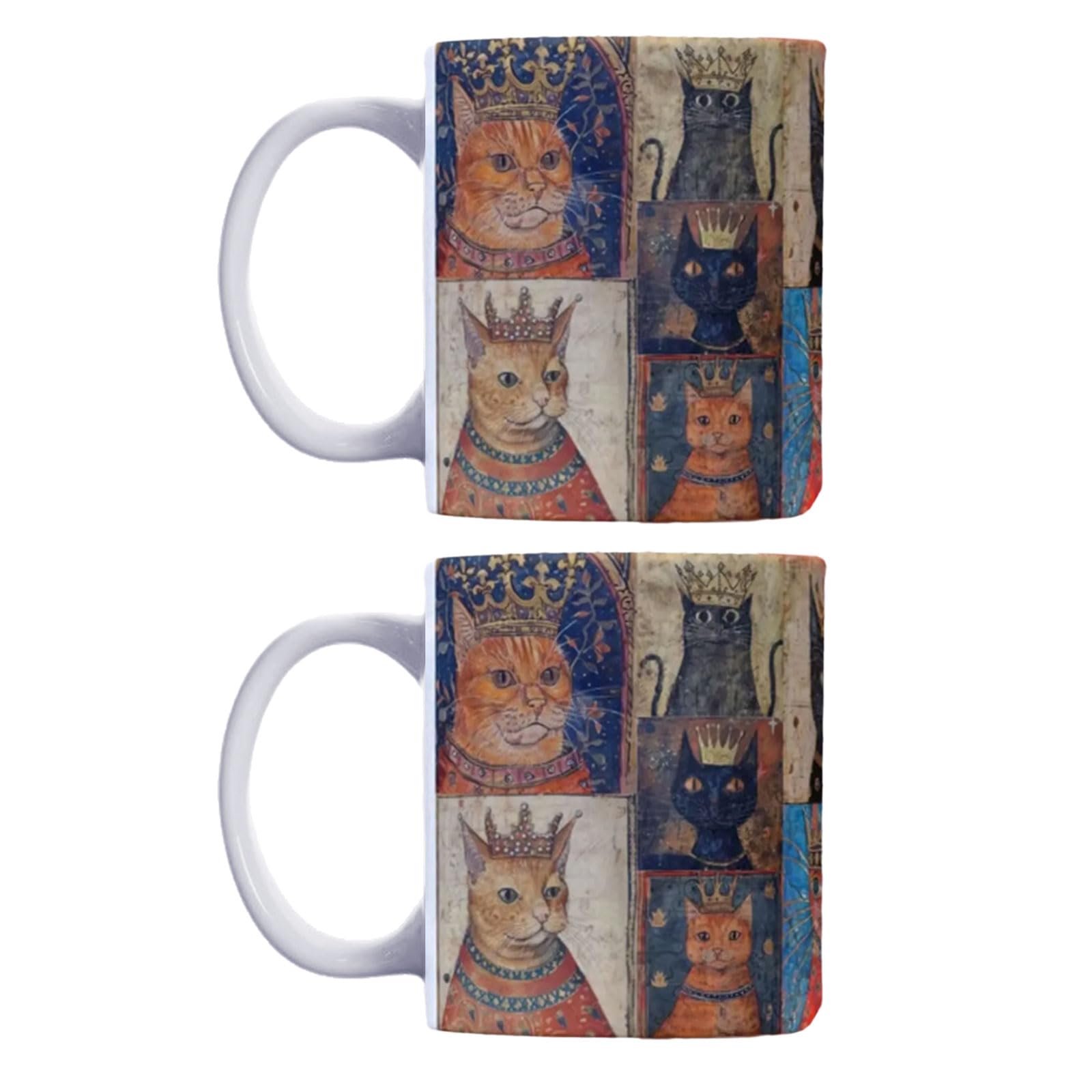 Tasse céramique chat médiéval tasse à lait résistante chaleur pour café