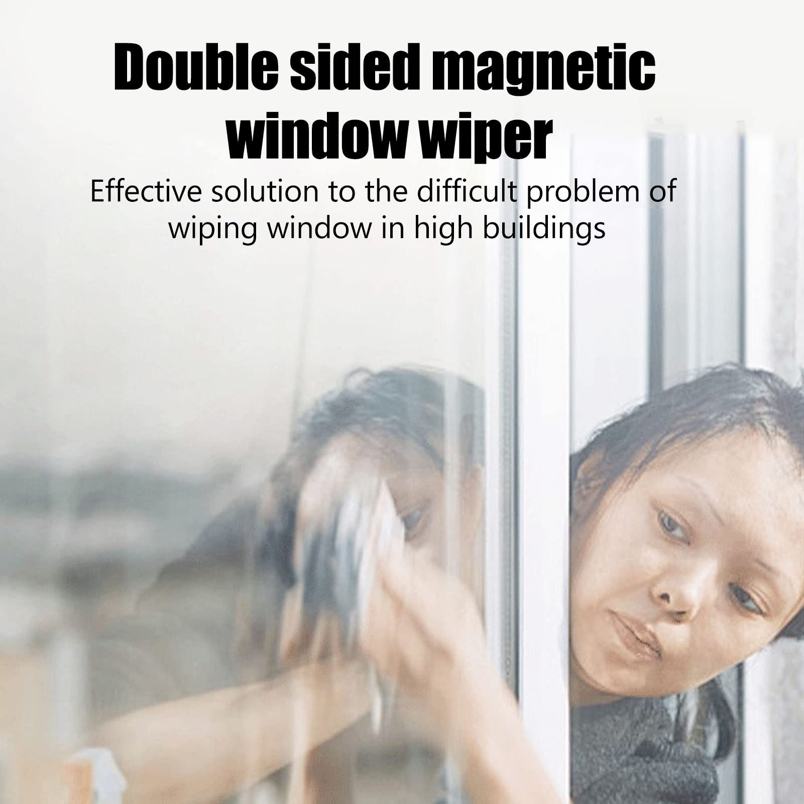 Srliya Limpiacristales Magnético Eficiente para Limpieza Simultánea de Ventanas Interiores y Exteriores