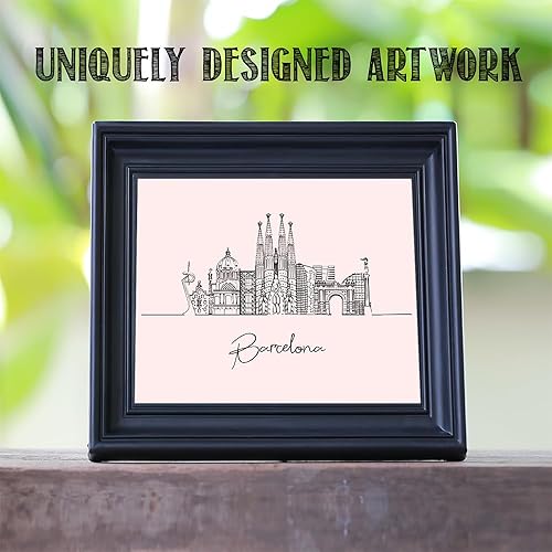 Vista 303 de TJ Originals - Barcelona, Madrid y España vistas de la ciudad, arte de pared ilustrado a mano, decoración de pared de sala de estar - Pósteres