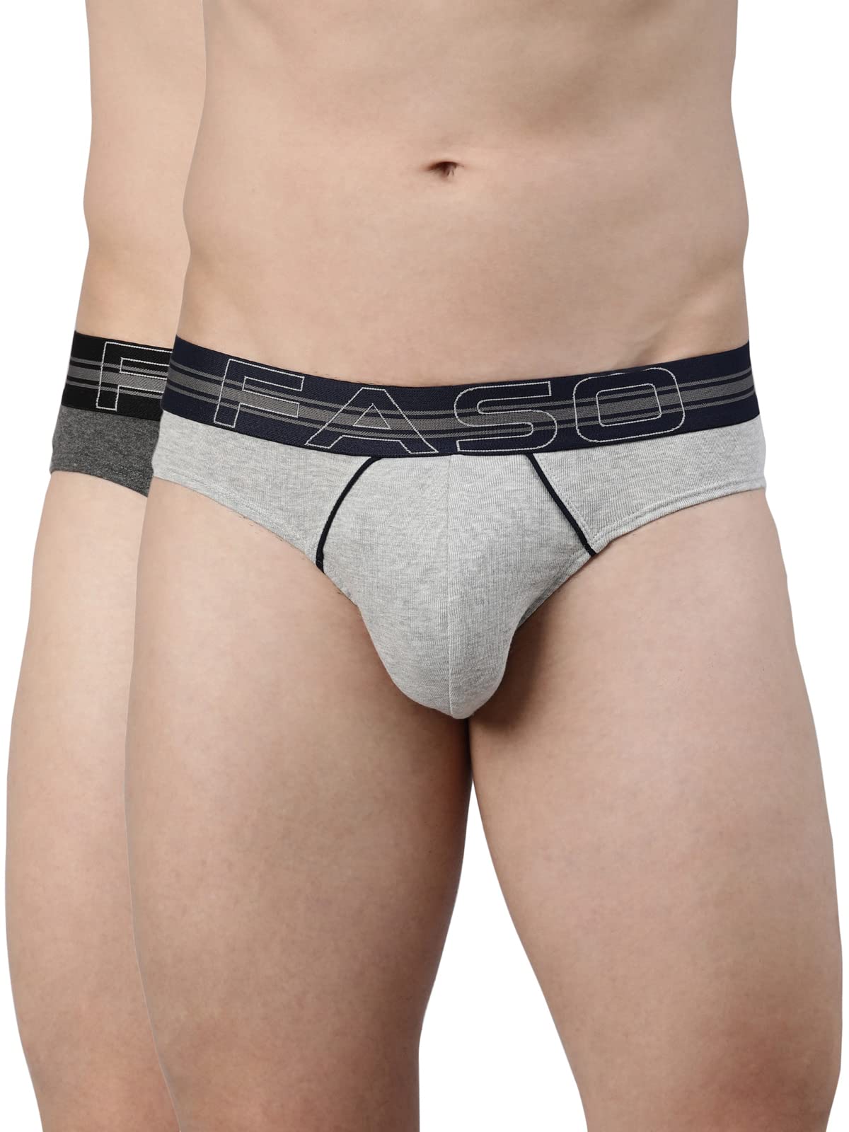 Men's Briefs Pack of 2 | Super Combed Cotton Rib | Solid Colors | Soft & Comfortable Fit-image-49