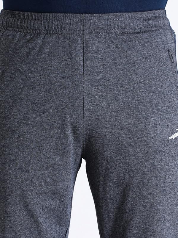 Image of CROCODILE Men Solid Slim Fit Track Pant | Single Jersey Fabric | Drawstring Waist | 3 Pockets
