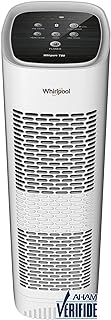 Whirlpool Whispure WPT80P True HEPA Air Purifier, Activated Carbon Advanced Anti-Bacteria, Ideal for Allergies, Odors, Pet Dander, Mold, Smoke, Smokers, and Germs, Large, White
