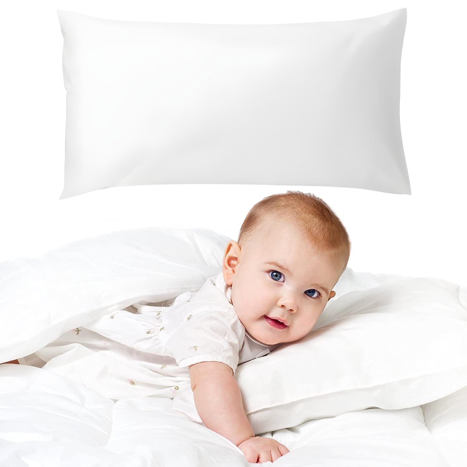 Istyle Mode Better Home Choice White Anti-Allergy Cot Pillow 40X60cm - Microfibre Cover, Hollowfibre Filling - Soft & Supportive For Comfortable Sleep - Anti-Bacterial, Hypoallergenic & Machine Washable