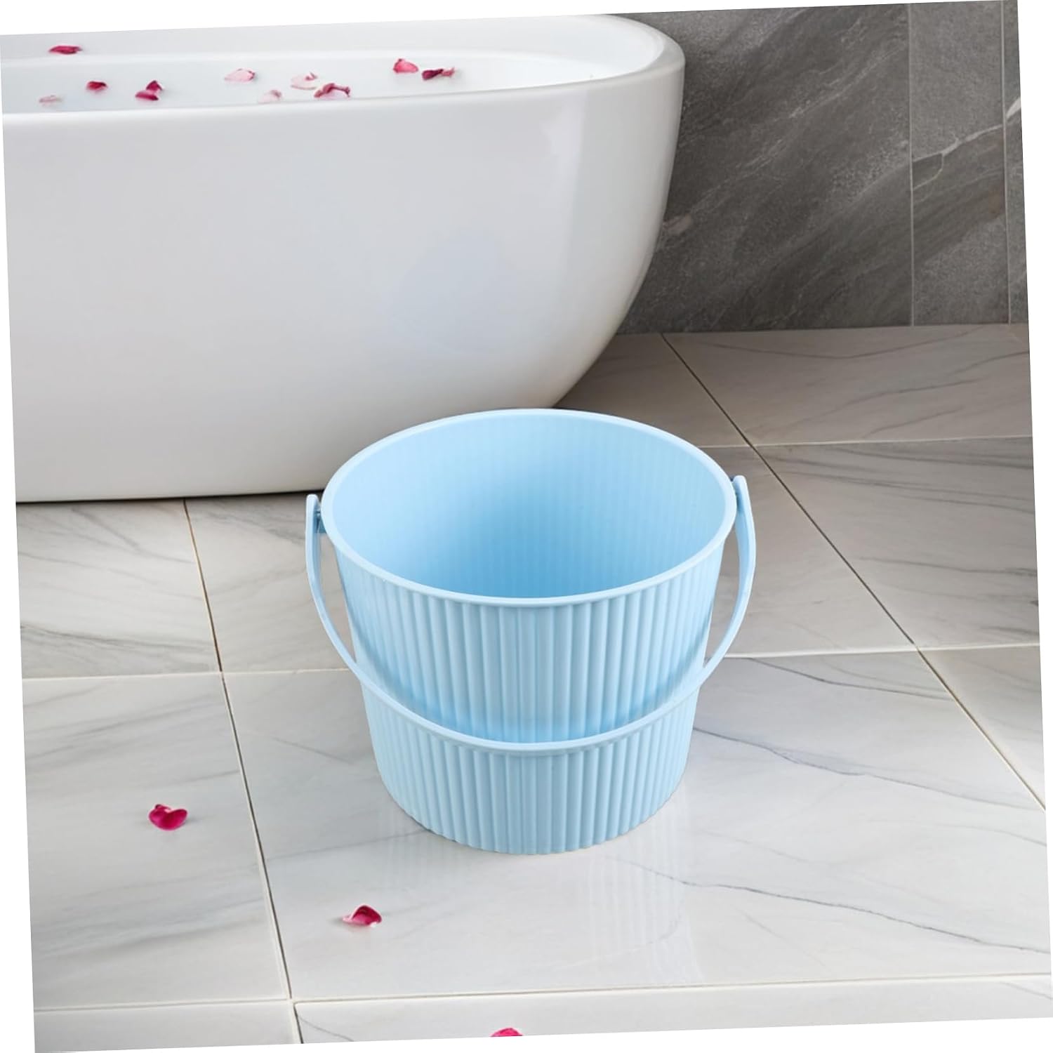 Versatile Outdoor Storage Bucket Camping Shower Bucket Foot Bath Plastic Outdoor Water Storage Easy to Clean Carry