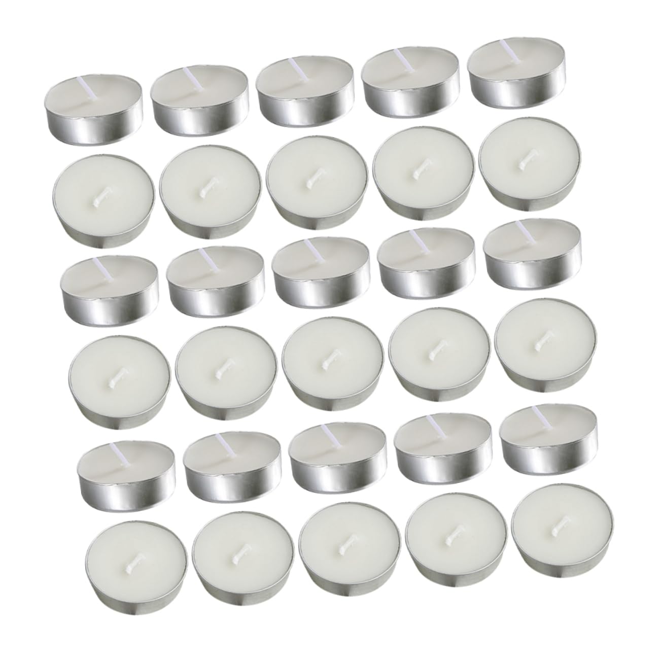 SOLUSTRE 100pcs Round Tealight Candles Smokeless for Weddings Parties and Romantic Events Excellent Decorative Effect Easy to Use and Candle Holders