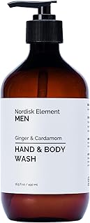 Men’s Hand & Body Wash | Ginger & Cardamom Cleanser with Quince & Betaine | Hydrating Vegan Cruelty-Free Mens Shower Gel & Bodywash | Pump, Natural Shower Gel for Men | 16.5 fl oz
