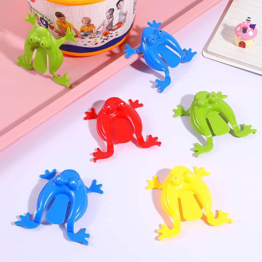 Amazon.co.jp: Toyvian 個蛙跳玩具 小型プラスチック製 バウンド