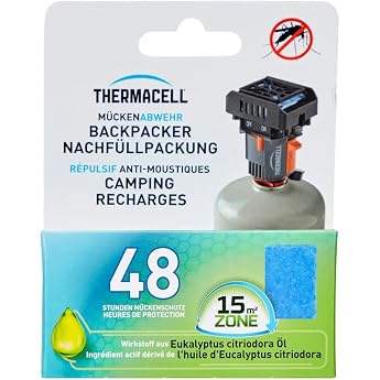 Thermacell M-48 Refill Pack - 12 Plates for 48 Hours Protection (Without Gas Cartridge) - Natural Active Ingredient Made of L