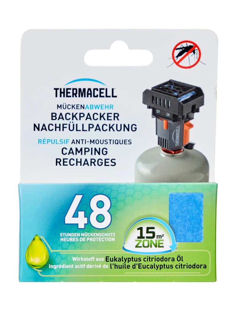 Thermacell Nachfüllpättchen - 12 Plättchen für 48 h Schutz - Natürlicher Wirkstoff aus Zitroneneukalyptusöl - 15m² Wirkbereich