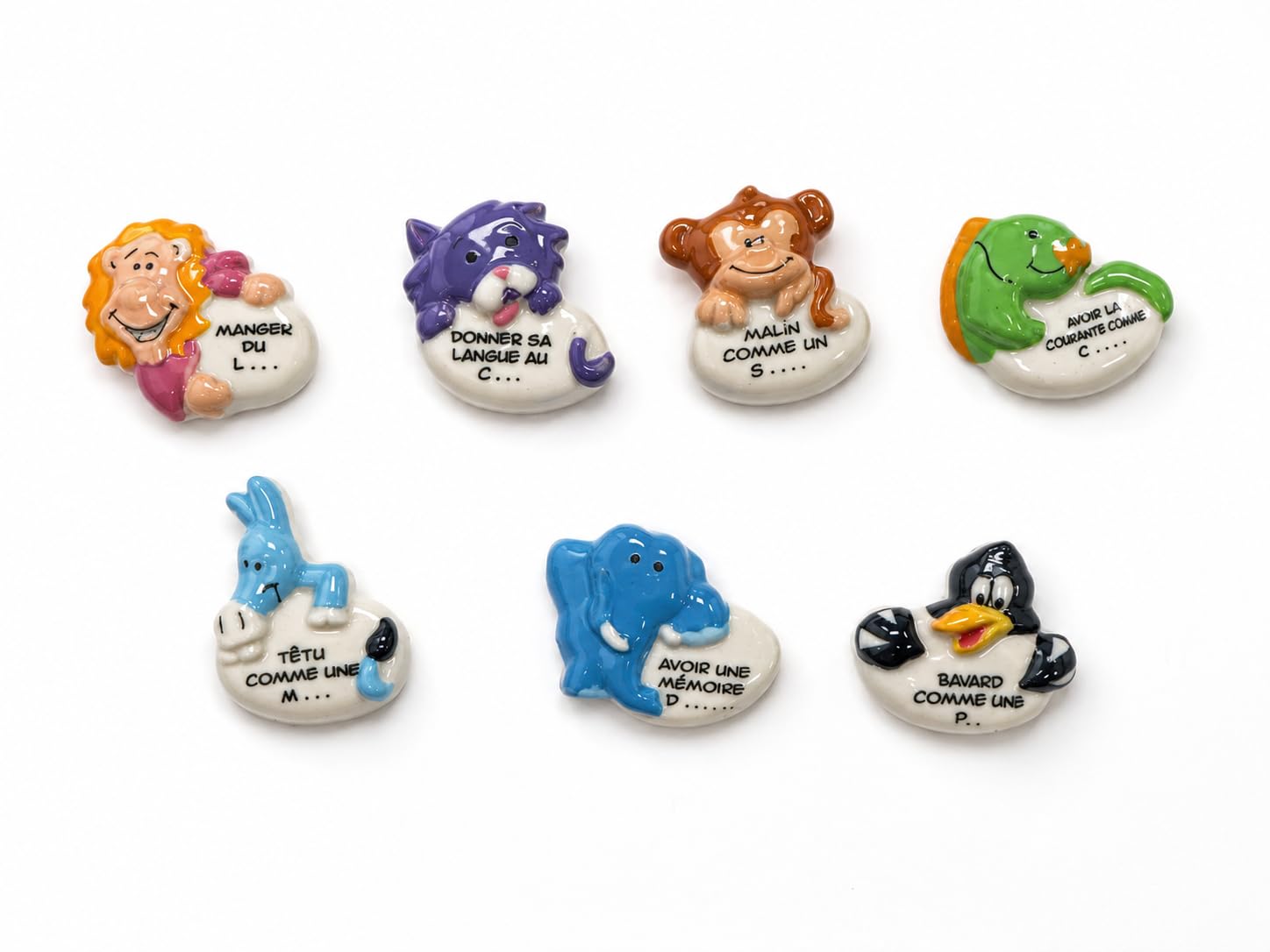 Fèves au Royaume des Animots en porcelaine fine pour galettes