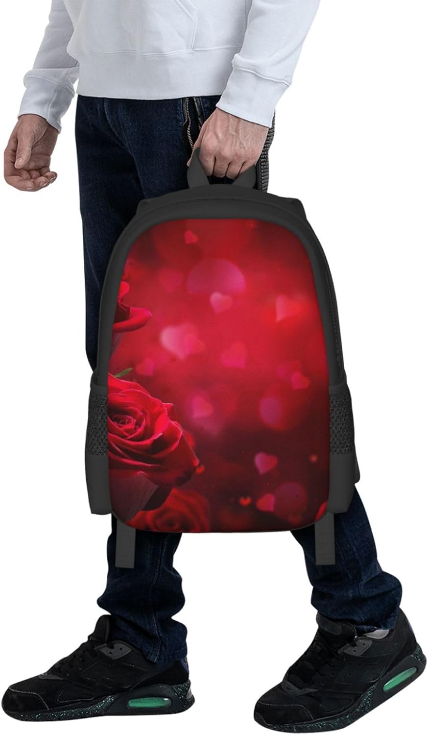zhandiffy] 赤いバラの茂みプリント アニメランドセルリュックバック ラップトップ多機能旅行リュック 乗り物リュック（リュック） |  petit main（プティマイン）| ワールド オンラインストア | WORLD ONLINE STORE [zhandiffy] 赤いバラプリント アニメランドセルリュックバック 耐衝撃 Pc 出張アウトドアリュック