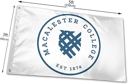 Miniatura 4 de Macalester College Logo Banner Breeze Bandera de doble cara banderas al aire libre bandera para el hogar, bandera de jardín 3 x 5 pies