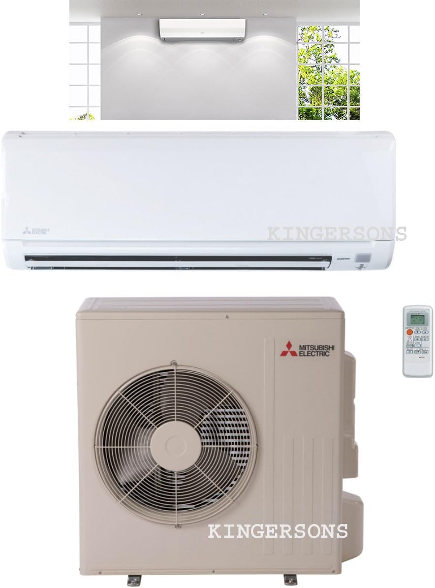 Mitsubishi 18,000 BTU SEER 18 Wall Mount Ductless Mini-Split…