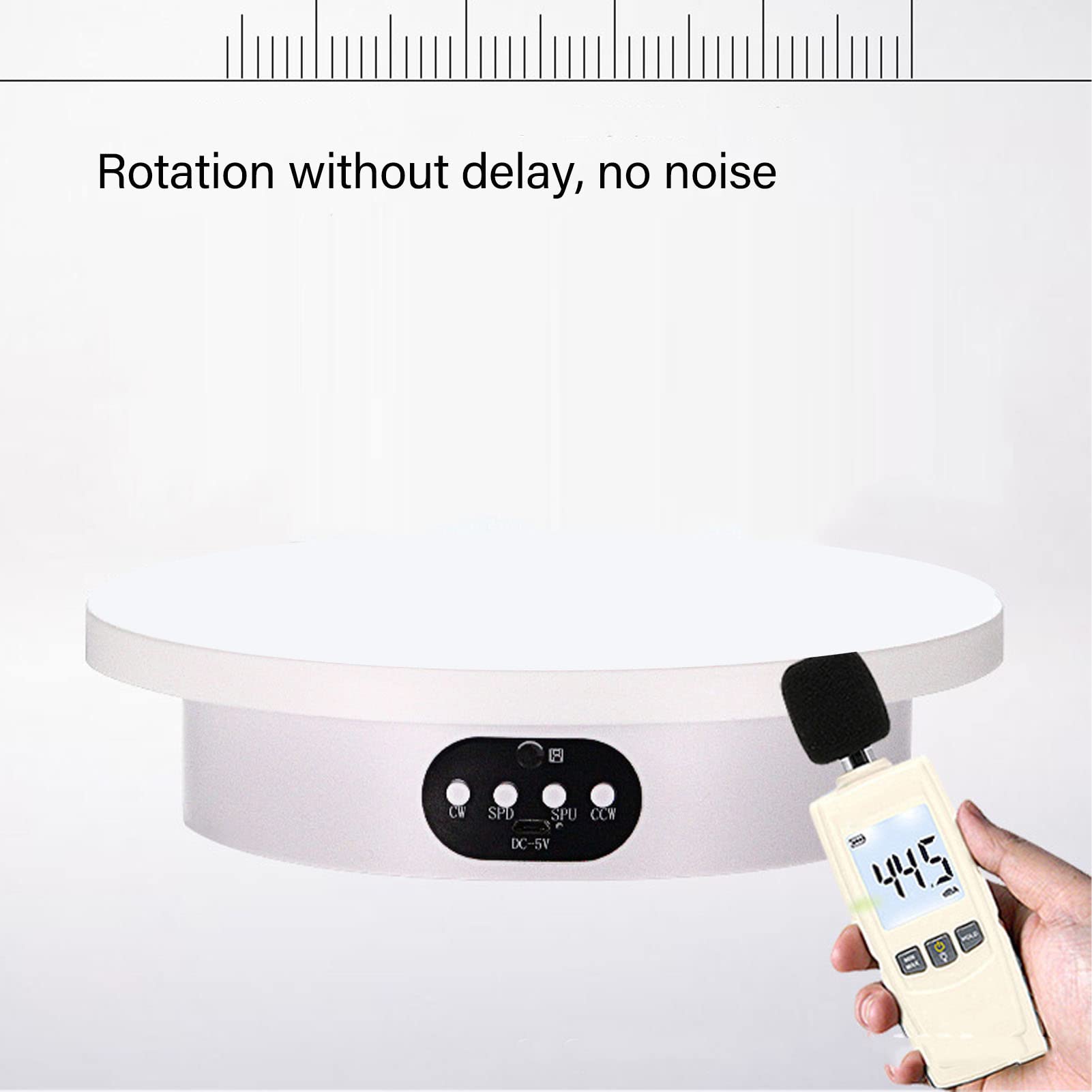 Elektrischer Drehteller, um 360 Grad Drehbarer Produktfotografie-Ausstellungsstand mit Fernbedienung, 30 Kg Tragender Motorisierter Ausstellungsstand für Schmuck, Kuchen, 3D-Modell (20cm Durchmesser)