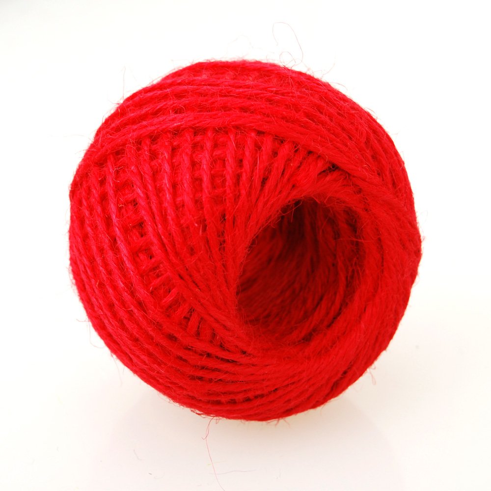 50 Meters per lot 2mm Hemp Rope, Hemp Cord,Natural Fiber,red