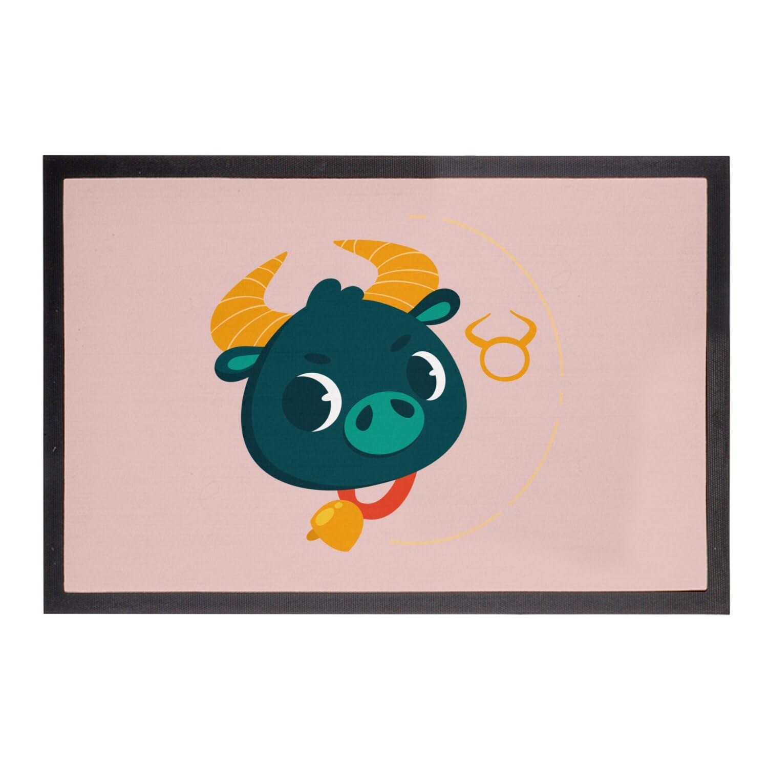 Paillasson Rose Taureau 60x40cm tapis entrée astrologie zodiaque