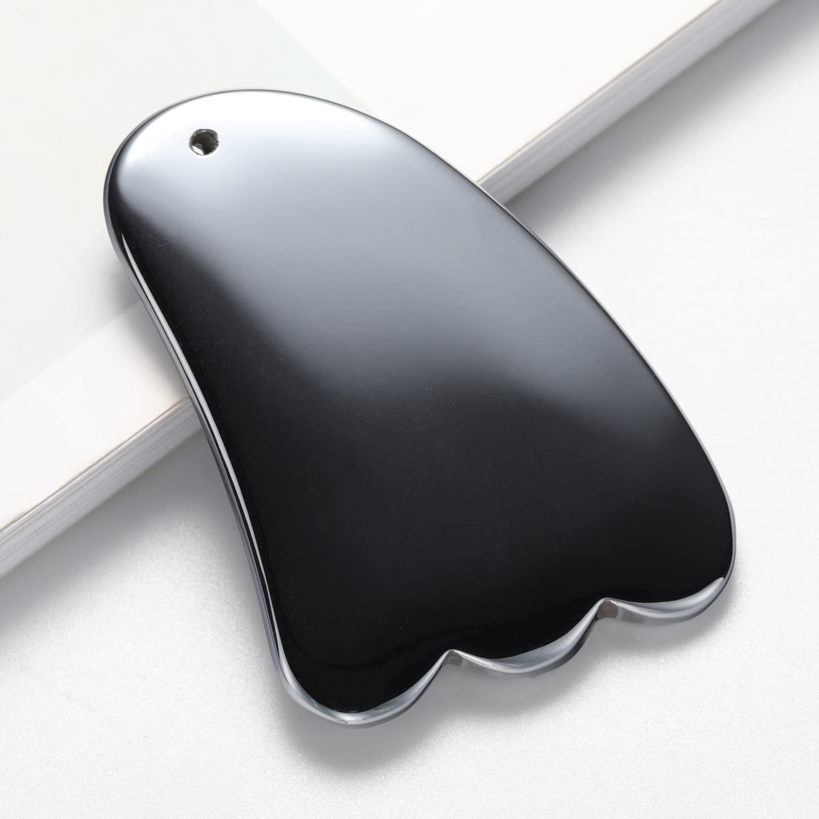 Terahertz Gua Sha Massagegerät Natürlicher Guasha-Stein Gesichtsmassagegerät Gouache-Schaber for Gesichts-Hals-Körper-Scraping Spa-Schönheitspflege 1St (Color : 3)