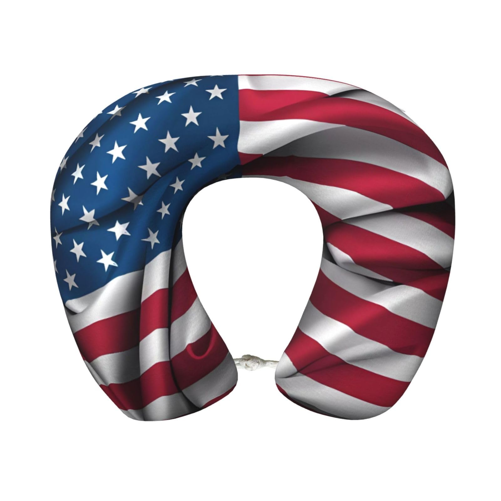 BOAIHH American Flag Memory Foam Travel Pillow for Soft Comfort Fits Snugly for Naps Office, and Airplane Use
