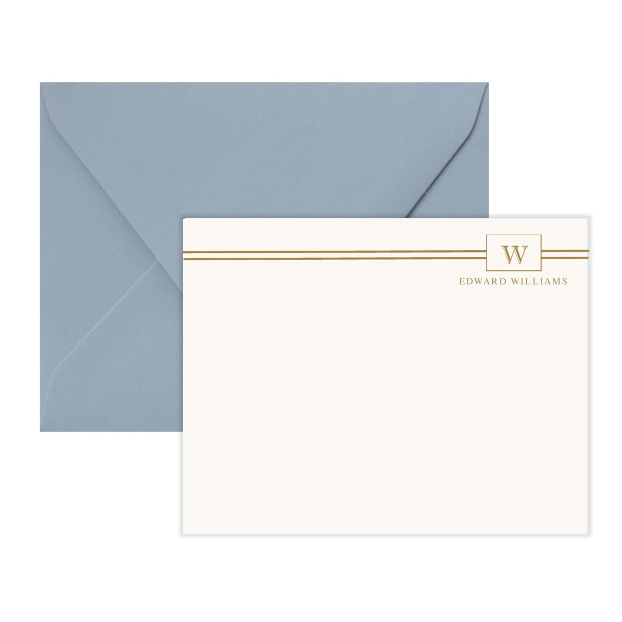 Lemon GraceCo Personalized Mens Stationery Set, Thick, Heavy Cardstock, Personalized Stationery Note Cards with Envelopes - Personalized Cards, Professional Stationary, AS-1804