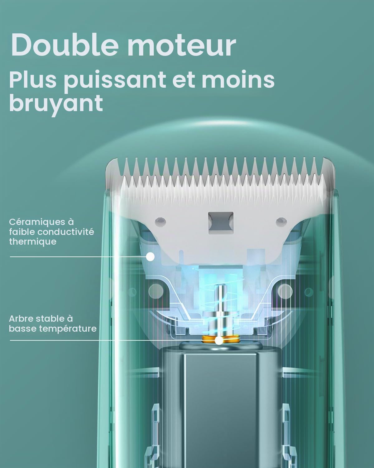 Tondeuse à cheveux pour bébé avec aspirateur automatique, avec deux modes