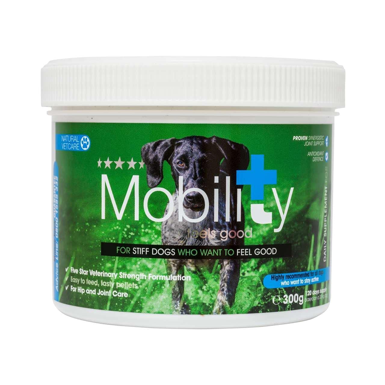 Natural VetCare Mobility Joint Supplement for Dogs 300g – Veterinary Strength Support for Stiff Joints & Flexibility – With Glucosamine, MSM, Omega 3
