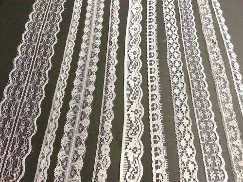 CraftbuddyUS 20 Meters of Asstd Cream Vintage Lace Bridal Wedding Trim Ribbon, Craft, Card Making
