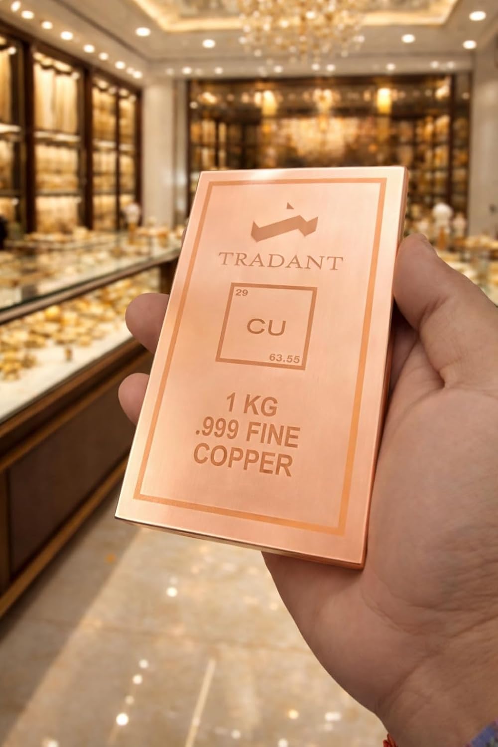 PURE COPPER BAR 99.9% PURE COPPER 1 KG (1 KILO) (1 kg)