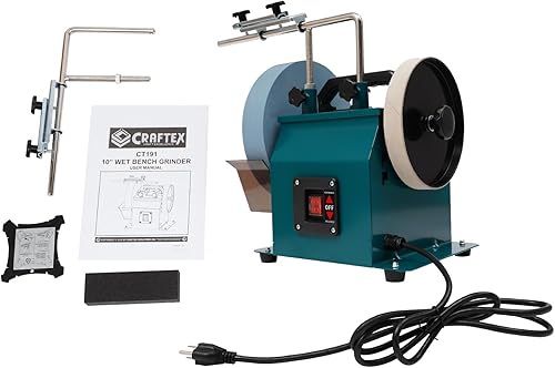 Amoladora refrigerada por agua 240W Sistema de afilado refrigerado por agua Motor 110V Máquina de pulir de cuchilla eléctrica W10 "Piedra de afilar