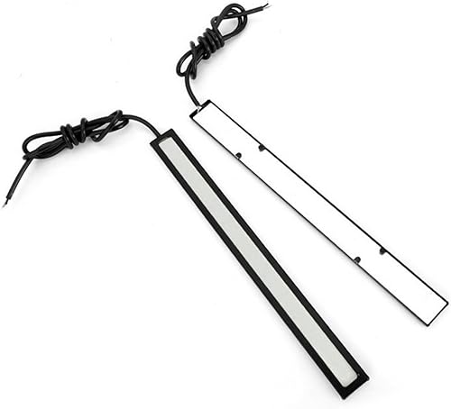 Miniatura 3 de 4 unids 12 V 6.7 in impermeable LED Flip Chips COB DRL coche diurna Correr luces rayas (azul)