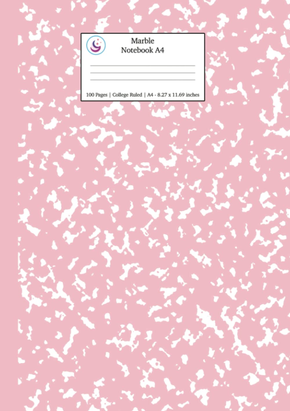 Marble Notebook A4: Pink Marble College Ruled Journal: 11 (School Exercise Books A4)