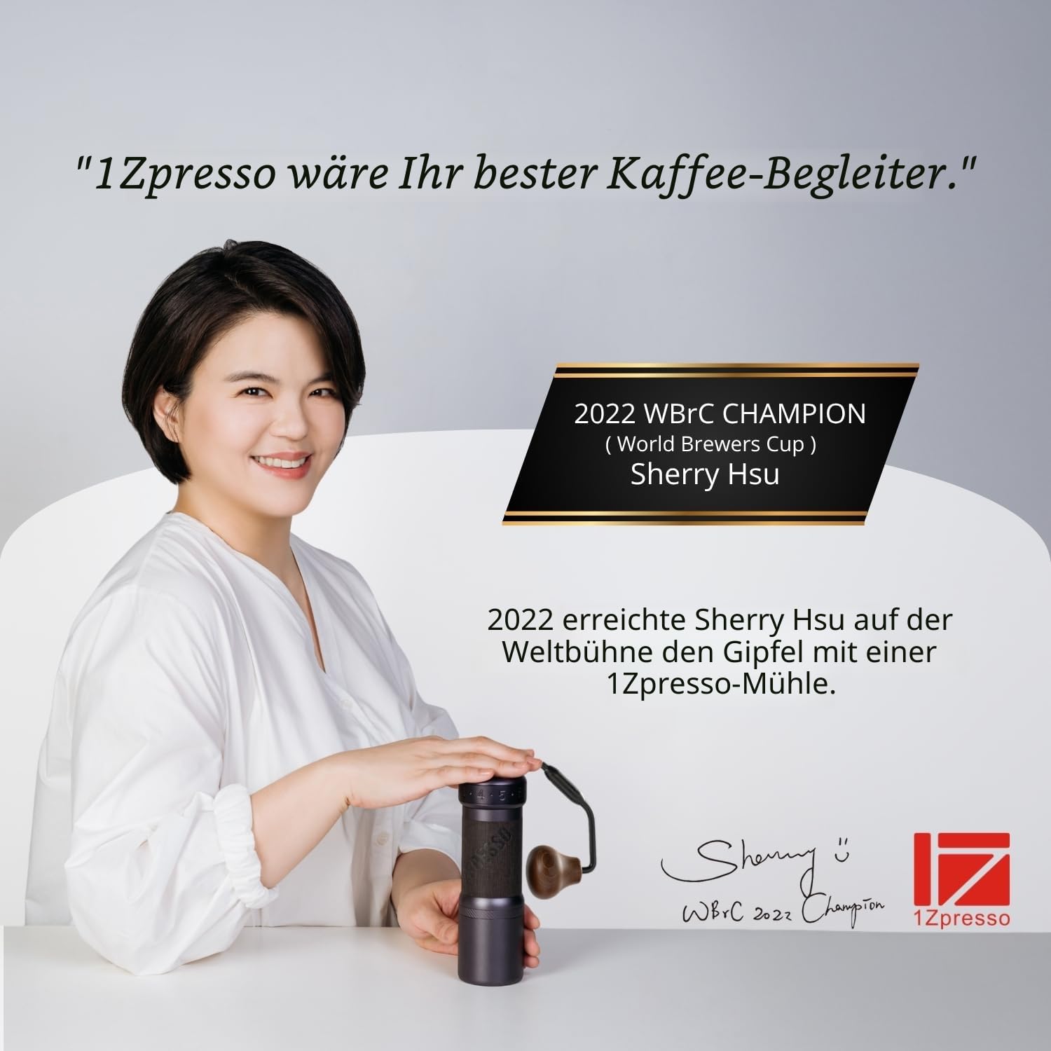 1Zpresso K-Ultra Manuelle Kaffeemühle Eisengrau mit konischen Mahlwerk aus Edelstahl, Intuitive numerische Einstellung, Magnetischer Behälter mit 40g Kapazität