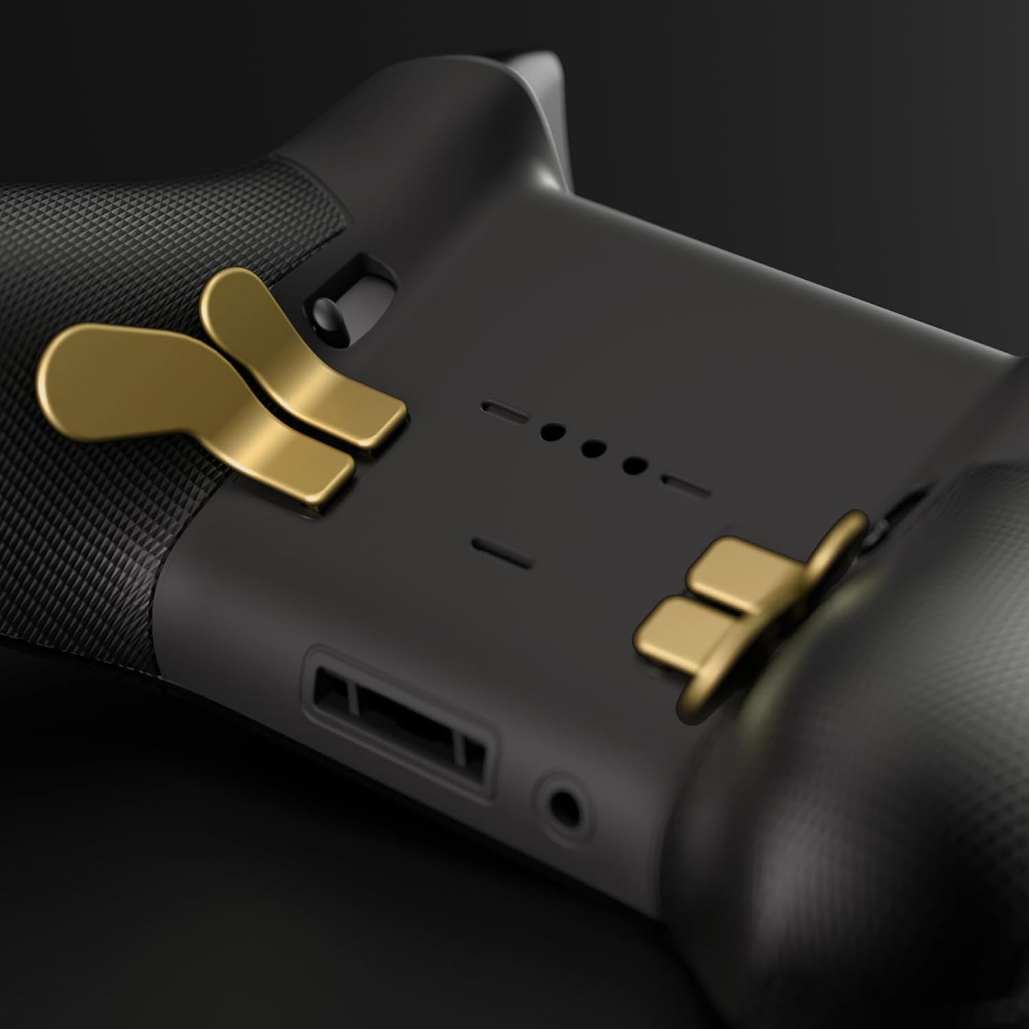 eXtremeRate 6 in 1 Metallic Hero Gold Magnetic Stainless Steel D-pads Replacement Back Paddles for Xbox Elite V1/V2 Controller Direction Keys Back Buttons for Xbox Elite & Elite Series 2 Controller