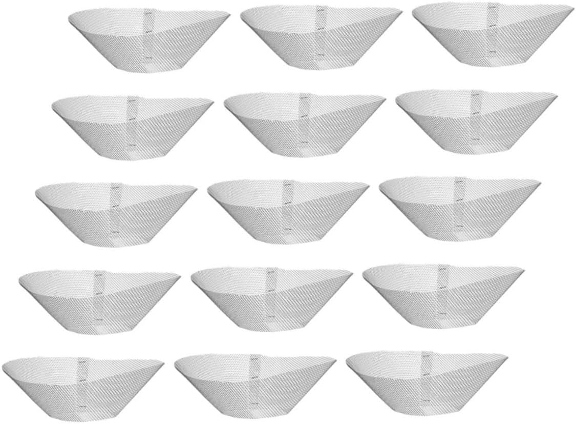 15pcs Stainless Steel Kitchen Exhaust Grease Mesh Filter Range Hood Accessory Bowl Design Filtration Easy Maintenance