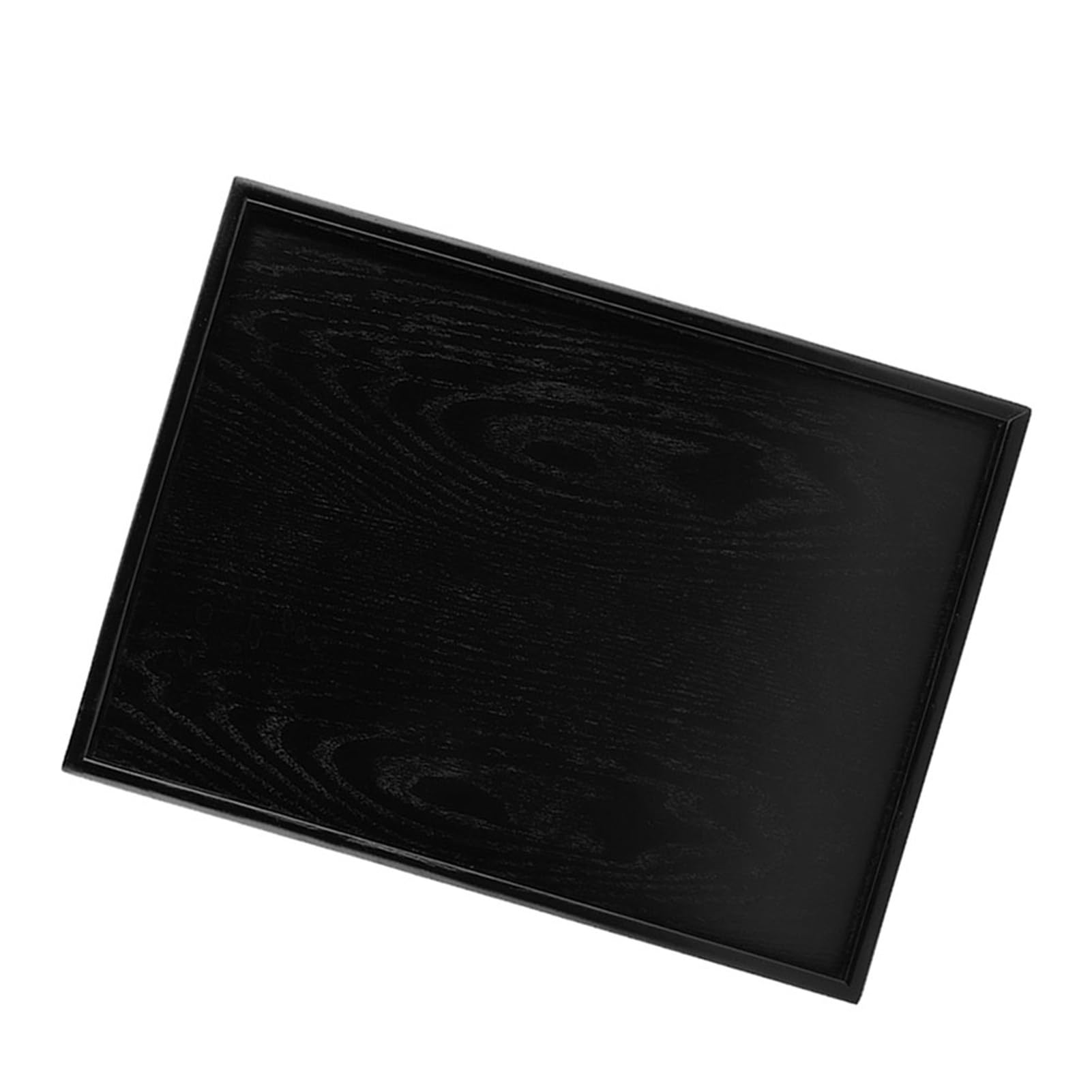 Bandeja cuadrada de madera maciza, diseño antideslizante para café y té, bordes elevados para un fácil manejo, perfecta para comidas y entretenimiento, decoración elegante del hogar