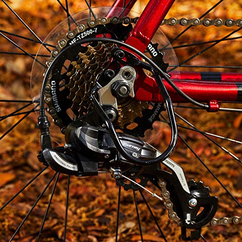 Royce Union Rmy 700C Mens 21-Speed Hybrid Comfort Bike, 19" Aluminum Frame, Metallic Red #TOP3